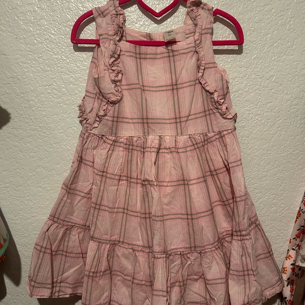 OshKosh B'gosh Pink Checkered Ruffle Dress